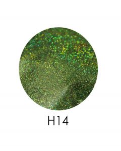Голограммный глиттер ADORE H14, 2,5 г (салатовый, голограмма)