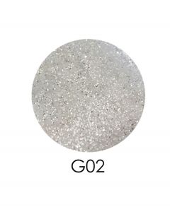 Зеркальный глиттер ADORE G02, 2,5 г (белое серебро)