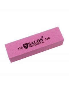 Бафік Salon Professional 320 грит - рожевий, брусок