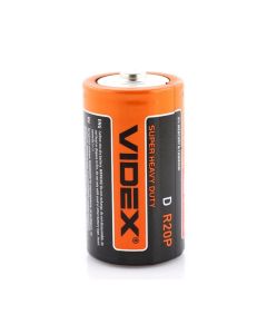 Батарейка сольова Videx R20, 1 шт