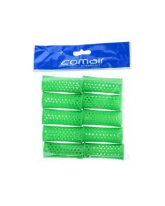 Бигуди плоские COMAIR d 25 мм, длина 65 мм, 10 шт (зеленые)