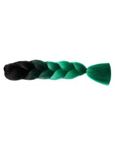 Канекалон ( Волосся 2-х кольорове, омбре), Чорний/Зелений
