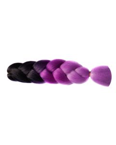 Канекалон (Волосы 3-х цветные, омбре) Темно-Фиолетовый / Фиолетовый / Сиреневаый C13