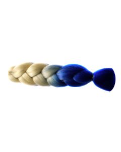 Канекалон ( Волосы 2-х цветные, омбре), Пшеничный Блонд / Синий