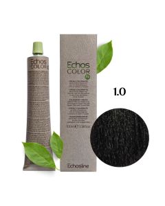 Крем-фарба для волосся Echosline Echos Color Vegan, 1.0 чорний, 100 мл