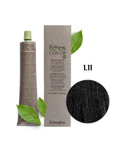 Крем-краска для волос Echosline Echos Color Vegan, 1.11 черно-синий, 100 мл