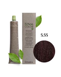 Крем-фарба для волосся Echosline Echos Color Vegan, 5.55 світлий каштан махагон, 100 мл