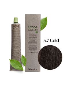Крем-фарба для волосся Echosline Echos Color Vegan, 5.7 COLD холодний коричневий світлий каштан, 100 мл