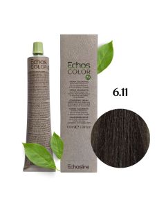 Крем краска для волос Echosline Echos Color Vegan, 6.11 экстрахолодный темный блонд, 100 мл