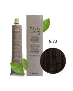 Крем-фарба для волосся Echosline Echos Color Vegan, 6.72 теплий коричневий темний блонд, 100 мл
