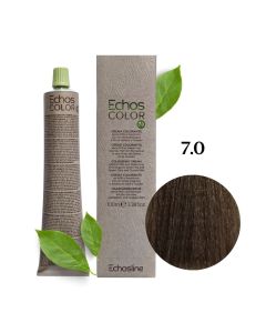 Крем-фарба для волосся Echosline Echos Color Vegan, 7.0 середній блонд, 100 мл
