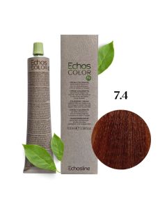 Крем-фарба для волосся Echosline Echos Color Vegan, 7.4 мідний середній блонд, 100 мл