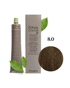Крем-фарба для волосся Echosline Echos Color Vegan, 8.0 світлий блонд, 100 мл
