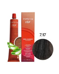 Крем-фарба для волосся Inebrya Color, 7/17 блондин (кашемір), 100 мл