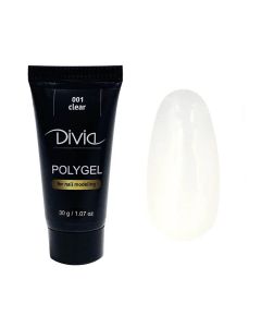 Гель акриловый для наращивания ногтей Divia "Polygel" Di908 (001), 30 г