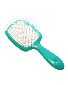 Гребінець Janeke Superbrush, бірюзовий з білим