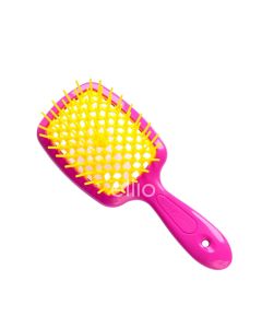 Гребінець Janeke Superbrush Small, рожевий з жовтим