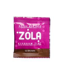 Краска для бровей с окислителем саше Zola 03 brown (коричневая), 5 мл