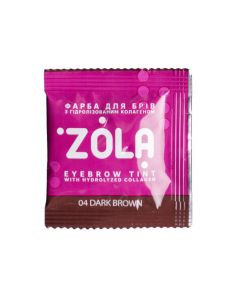 
Краска для бровей с окислителем саше Zola 04 dark brown (темно-коричневая), 5 мл
