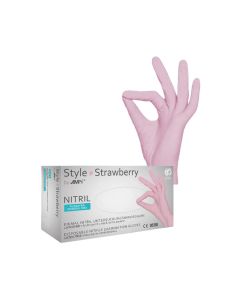 Перчатки нитриловые AMPri Style Strawberry (S), 1 шт