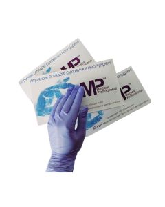 Перчатки нитриловые без пудры Medical Professional Violet фиолетовые S, 1 шт