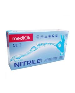 Рукавички нітрилові MediOK без пудри сині M, 1 шт