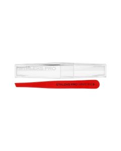 Пинцет для бровей Staleks Expert 11 Type 3 (широкий скошенный) красный