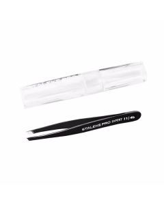 Пинцет для бровей Staleks Expert 11 Type 4 (узкий скошенный) черный