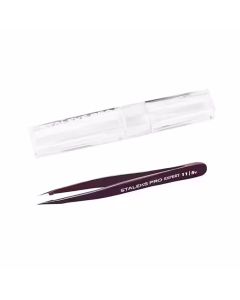 Пинцет для бровей Staleks Expert 11 Type 5 (точечный) фиолетовый