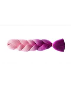 Канекалон ( Волосы 2-х цветные, омбре) Светло-розовый / светло-фиолетовый №В 37