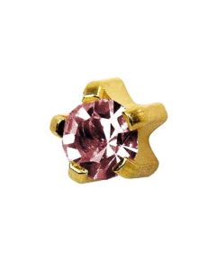 Серьги гвоздики Caflon Gold (александрит, крапан, средние)