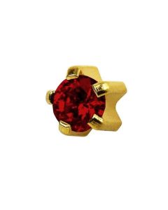 Сережки гвоздики Caflon Gold (гранат, крапан, міні)