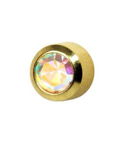 Сережки гвоздики Caflon Gold (хамелеон, завальцьовані, середні)