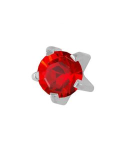 Сережки гвоздики Caflon Gold (рубін, без покриття, крапан, середні)