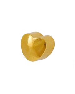 Сережки гвоздики Caflon Gold (серце, позолота, міні)