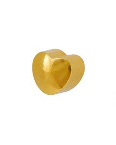 Сережки гвоздики Caflon Gold (серце, позолота, міні)