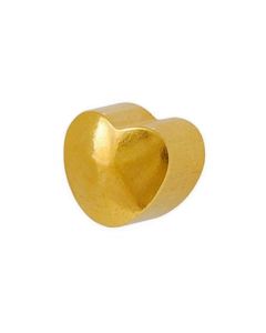 Сережки гвоздики Caflon Gold (серце, позолота, середні)