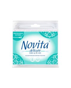 Ватні палички в поліетиленовому пакеті Novita Delicate, 100 шт