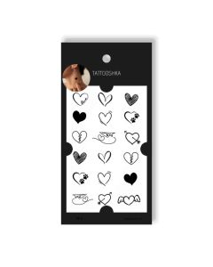 Тимчасове тату Tattooshka набір "Сердечки"