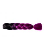 Канекалон ( Волосся 2-х кольорове, омбре), Чорний/Фіолетовий